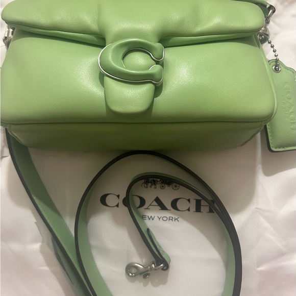 Coach Lime Green Leather Crossbody Bag - Picture 4 of 8